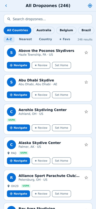 Jumpfolio dropzone directory listing 246 dropzones